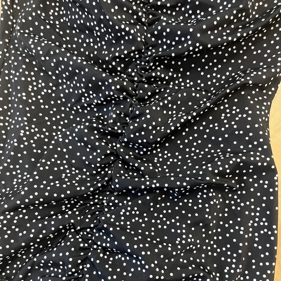 LE COVE NWOT One Piece Black & White Polka Dot Modest Pin Up Style Size 10 - Picture 3 of 10